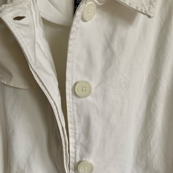 Gap White Cotton Trench coat. Size M - Picture 7 of 9